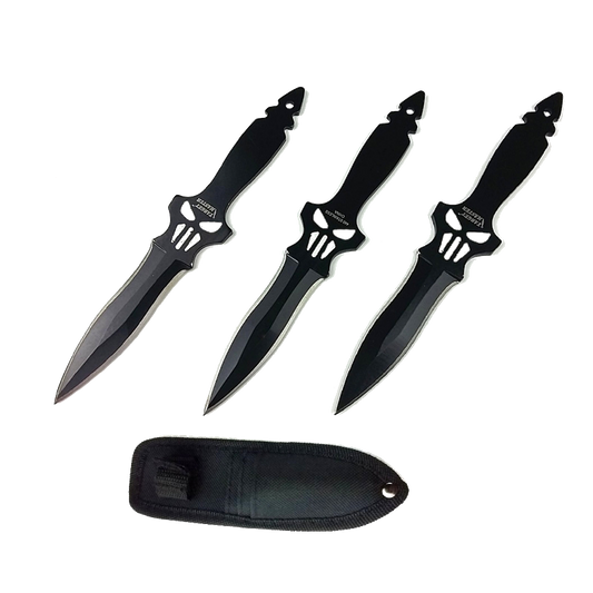 6" Overall 3 PC Throwing Knife Set w/ Sheath