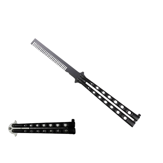 8.75" Black Training Butterfly Comb
