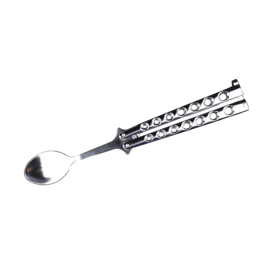 8 1/2" Silver Butterfly Spoon