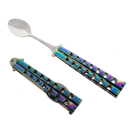 4" Butterfly Spoon Rainbow