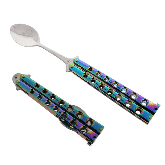 8 1/2" Rainbow Butterfly Spoon