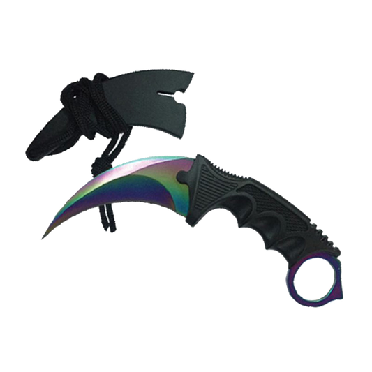 Falcon 7 1/2" Rainbow Necklace Knife (Karambit)