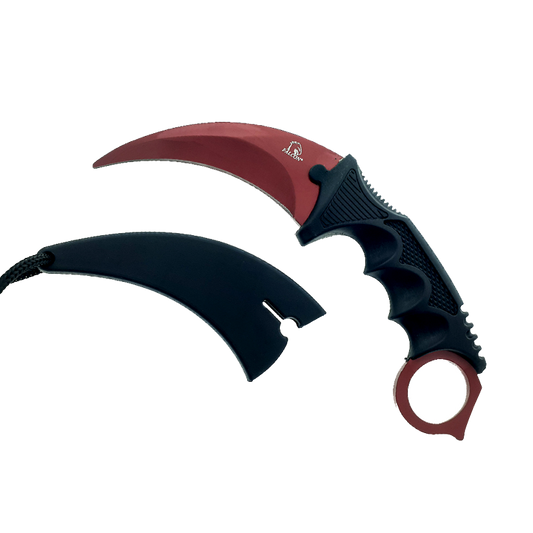7 1/2" Red Necklace Knives (Karambit) Red