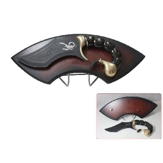 14" Scorpion Dagger with plate stand