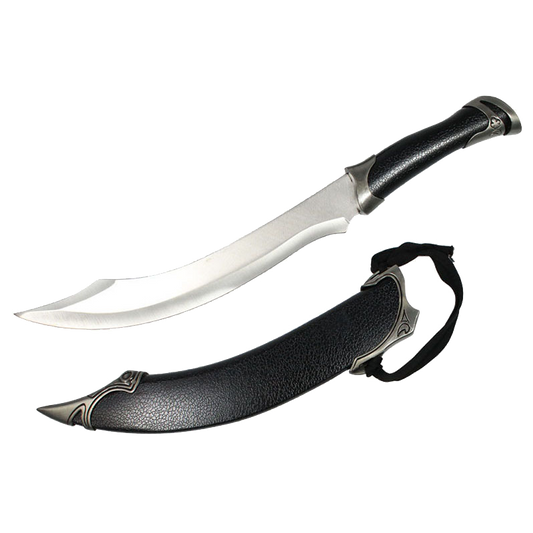 17" Fantasy Dagger with black scabbard and handle