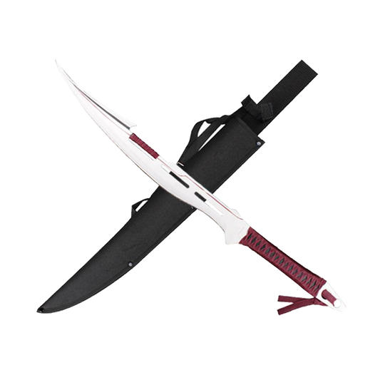 27" Silver Blade / Burgundy Handle / Machete