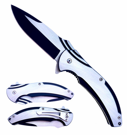 Pocket Knife Black Titanium Handle 3" Black Titanium Blade 4.75"