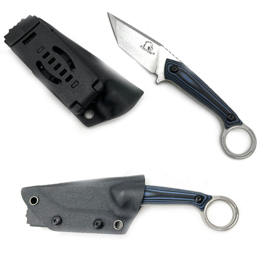 Falcon 7" Tactical Knife 2 3/4 Blade Blue Handle