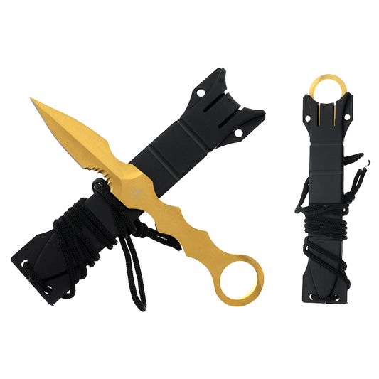 7 1/2" Gold Tactical Knife