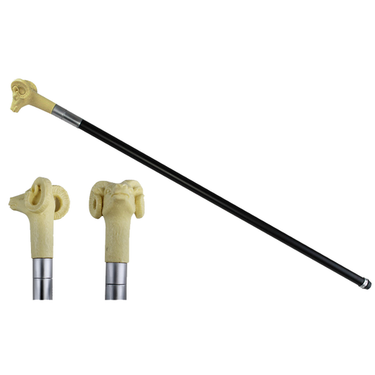 Ram walking cane (silver)