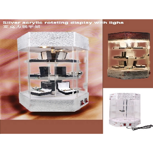 17"x 9" Roating Pocket Knife Display with light