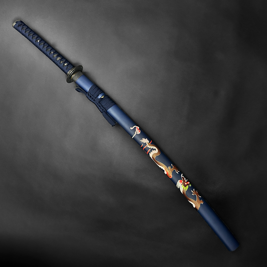 Musha "Mizuchi"(The Hornless Dragon) Blue Katana