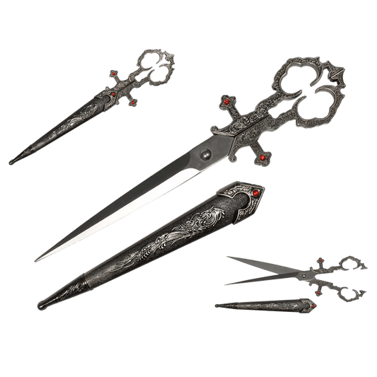 10 1/4" Silver Bodice Scissors Dagger Dagger All Knives PacificSolution 17