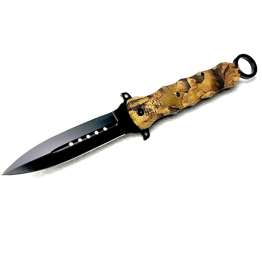 Wholesale Pocket Knives with Brown Leaves Handle | Pacific Solution