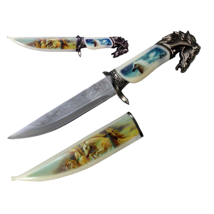 13 1/2" Horse Fantasy Dagger with scabbard Dagger All Knives PacificSolution 9