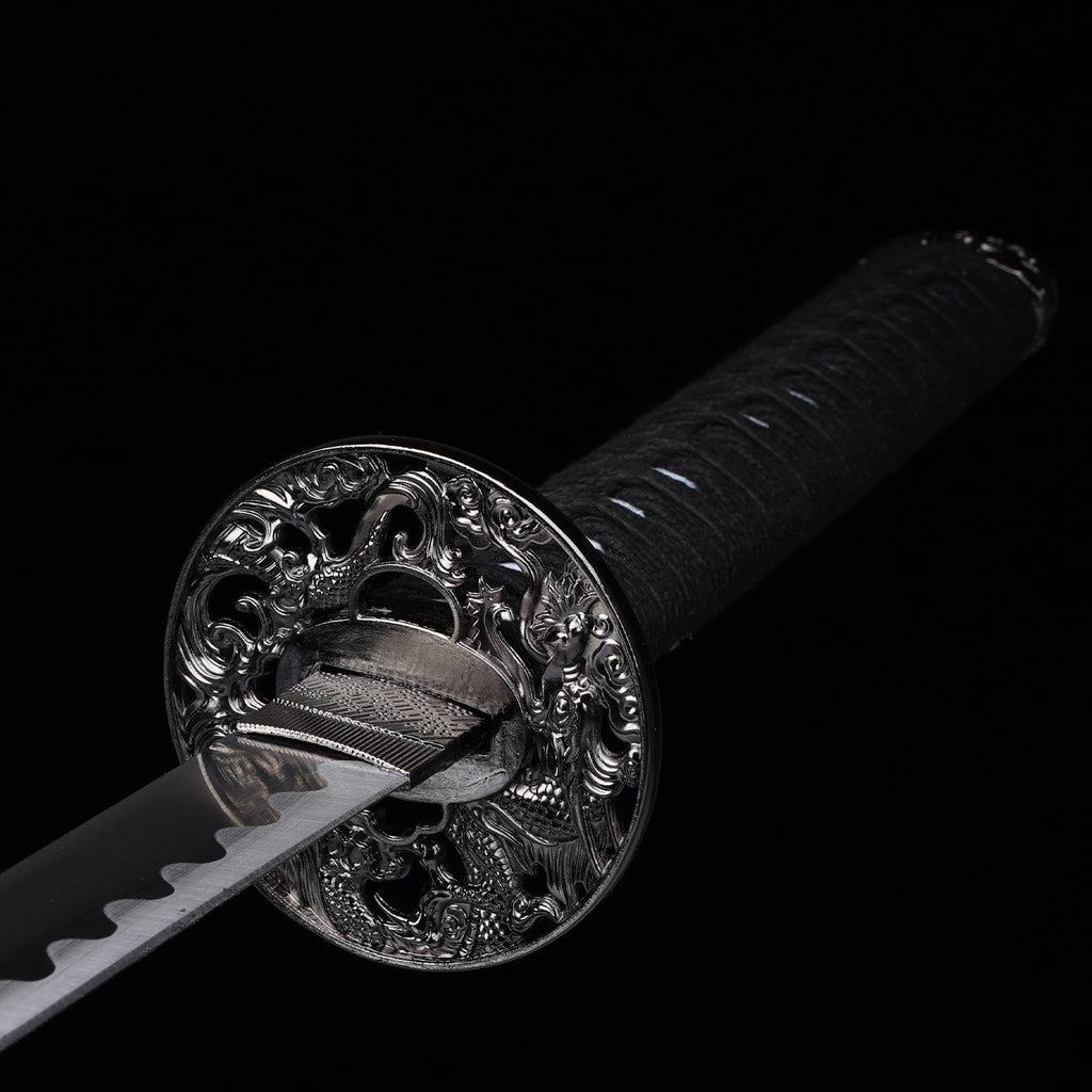 3Pcs White Samurai Sword Set with Stand
