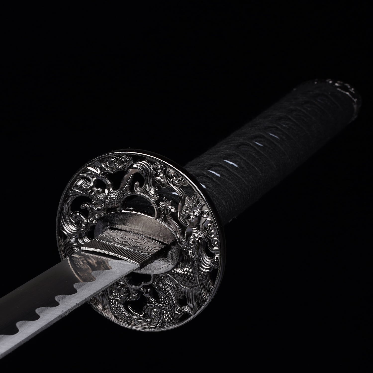 3Pcs White Samurai Sword Set with Stand