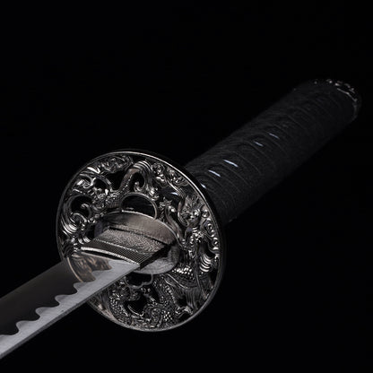 3Pcs White Samurai Sword Set with Stand