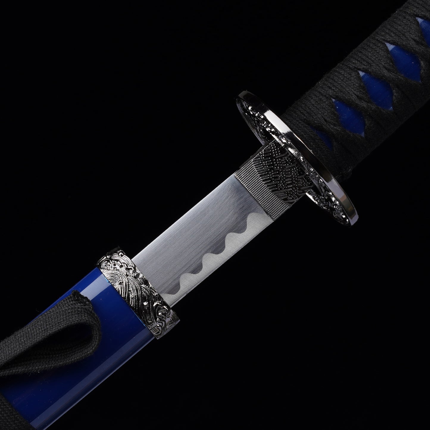 3Pcs Samurai sword Blue set with Stand