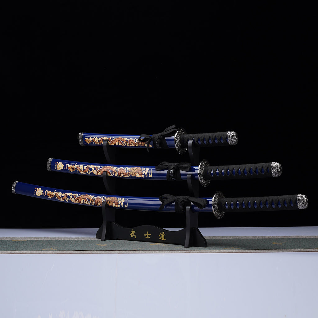 3Pcs Samurai sword set, Plastic scabbard