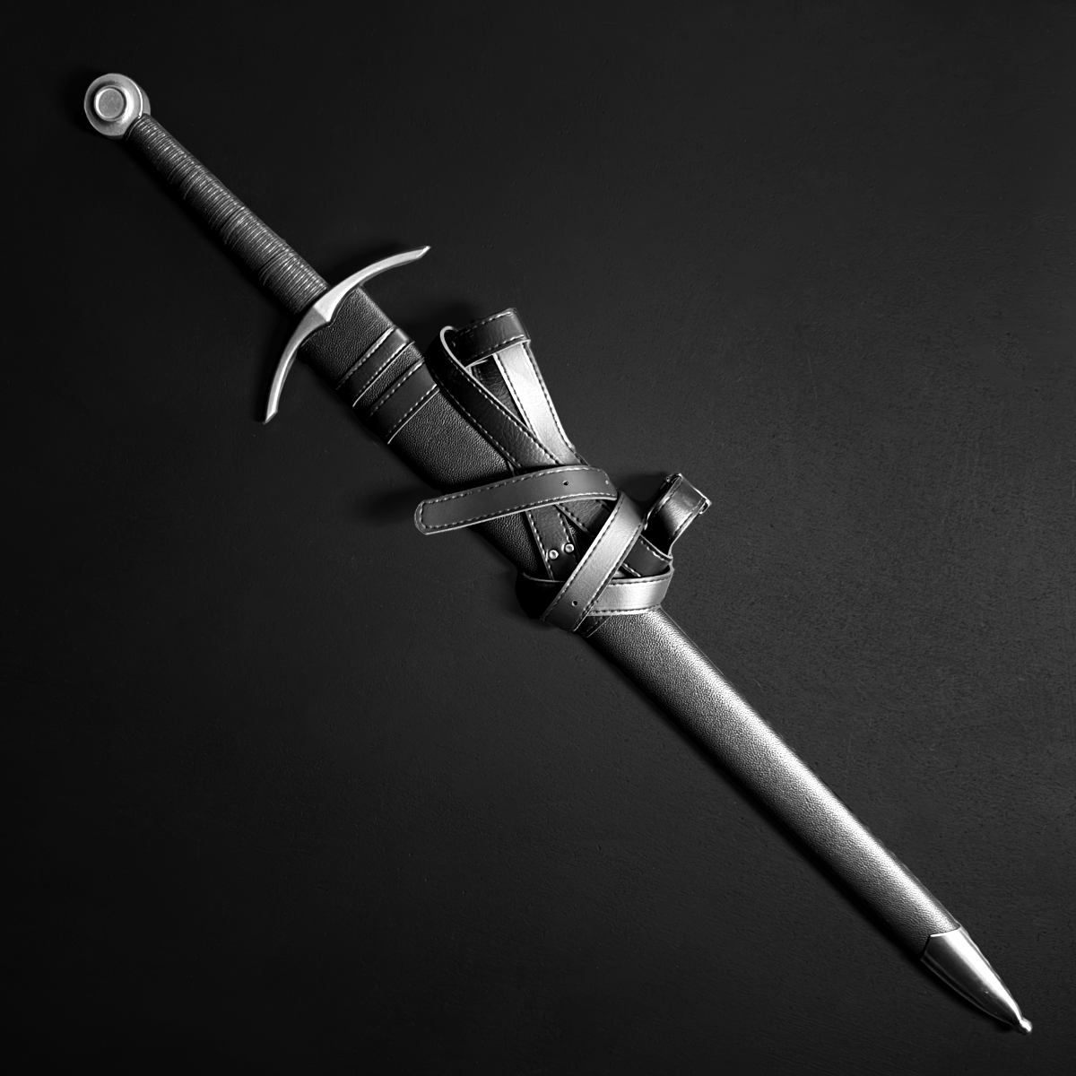 Hand Forged Medieval Sword w/ Leather Strips