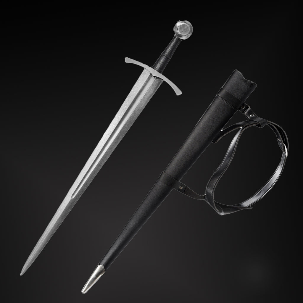 37.8"  Hand-Forged Full-Tang Damascus Steel Medieval Sword