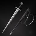 37.8"  Hand-Forged Full-Tang Damascus Steel Medieval Sword