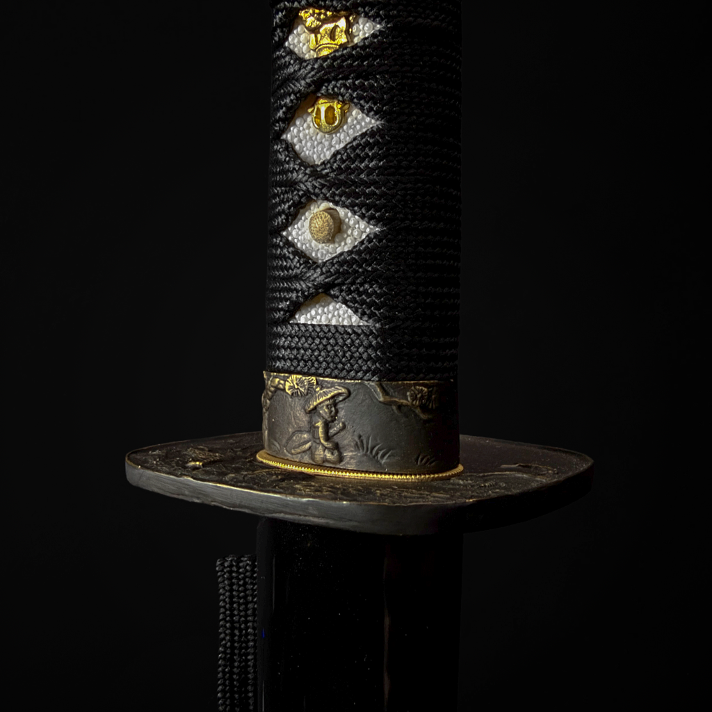 Japanese katana hilt close-up shot | Sisterloc Shop LLC.