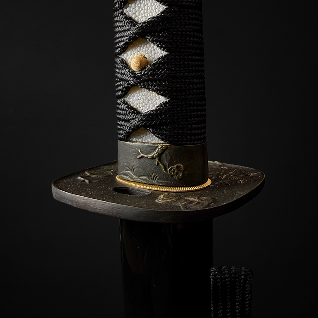 Japanese samurai sword handle close up | Pacific Solution.