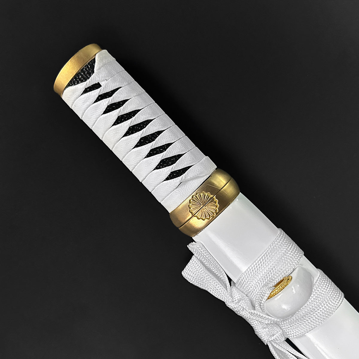 Asuka Tanto - 13.75" Hand Forged Tanto w/ White Wood Scabbard.