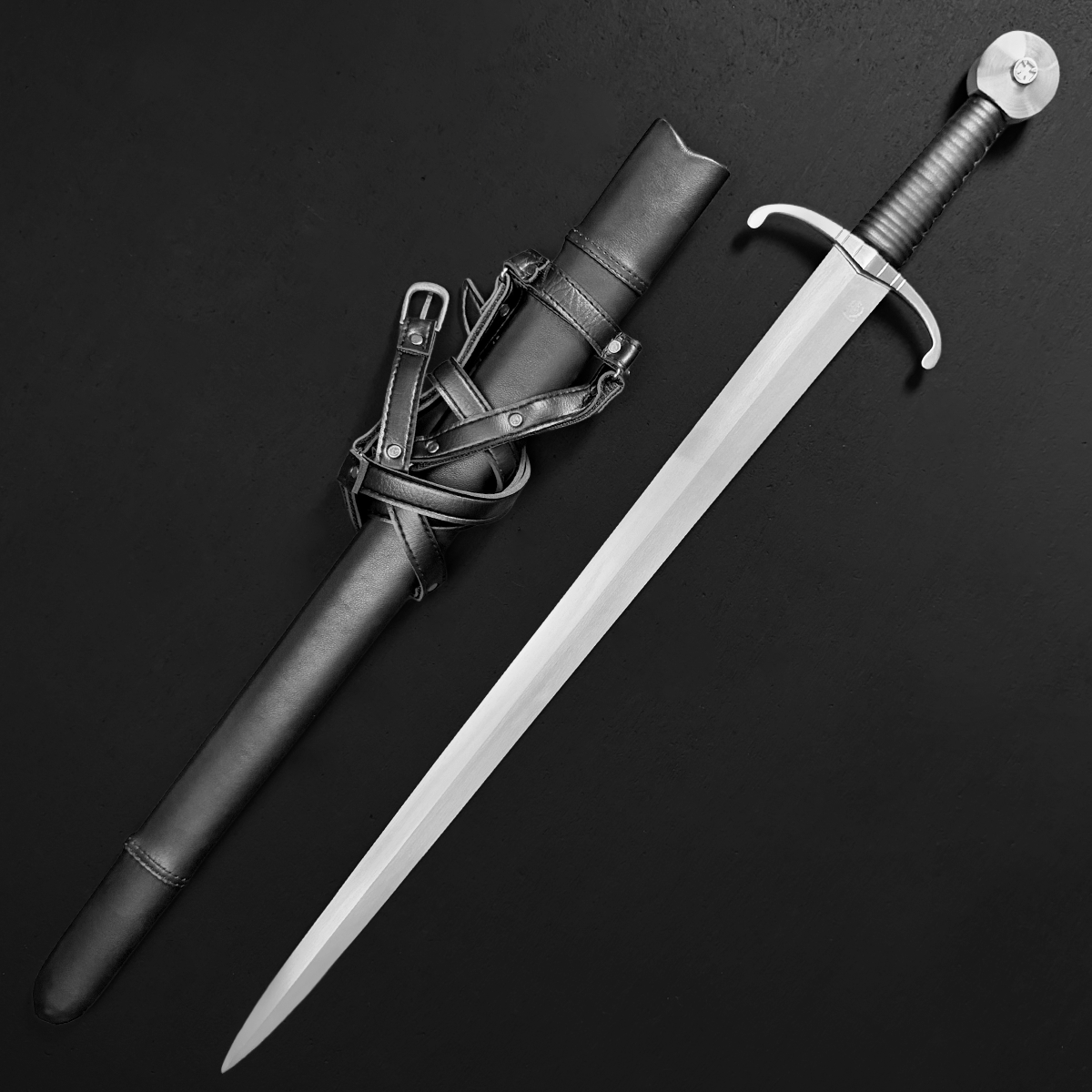Knight's Collection Elite -  Hand-Forged Medieval Sword 35-Inch