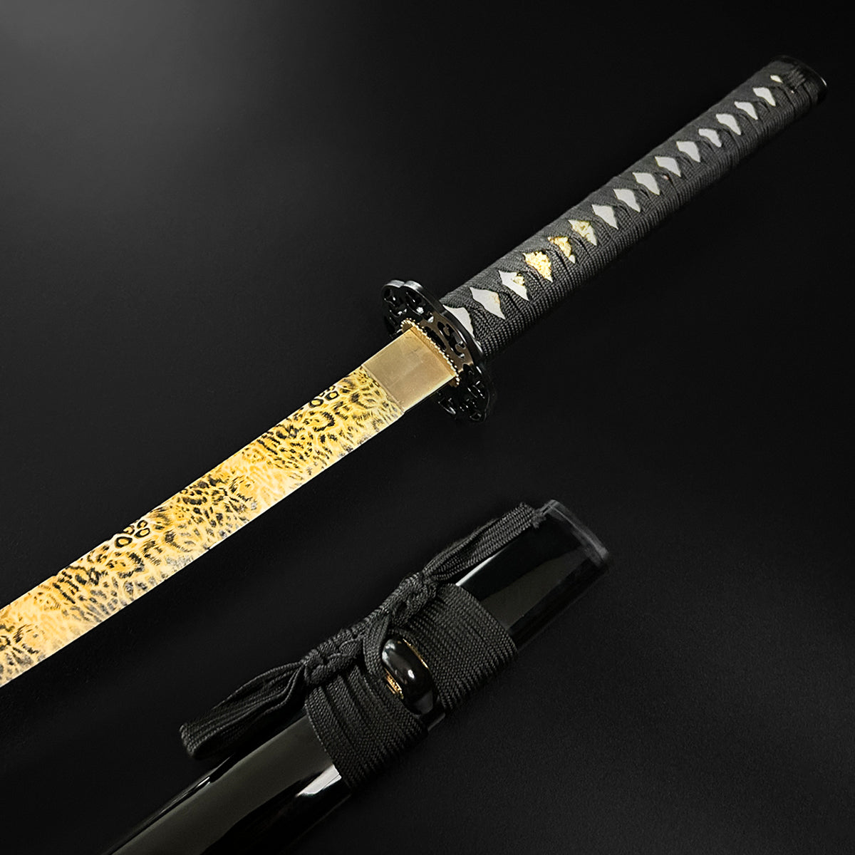 41" Hand Forged Sword with Cheetah Print Blade