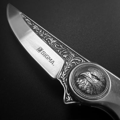 Sigma Folding Knife - Eagle Wood Handle