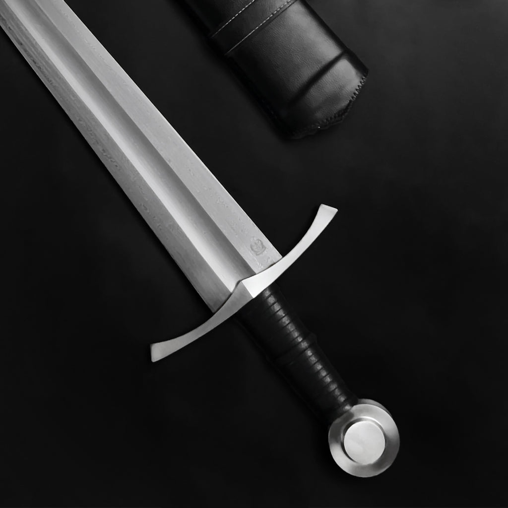 37.8"  Hand-Forged Full-Tang Damascus Steel Medieval Sword