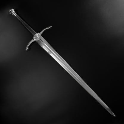 39.75" Hand Forged Medieval  Sword w/ Leather Strips