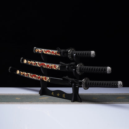 3Pcs Samurai Sword Set - Katana, Wakizashi, Tanto Samurai Sword Set