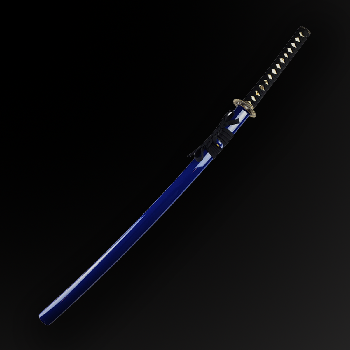 40 1/2" 1045 carbon steel blade with blood groove, blue blad