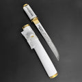 Asuka Tanto - 13.75" Hand Forged Tanto w/ White Wood Scabbard.