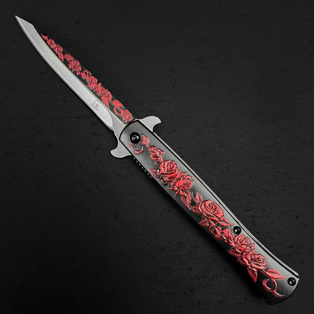 Falcon Roses Spring Assisted Pocket Knife