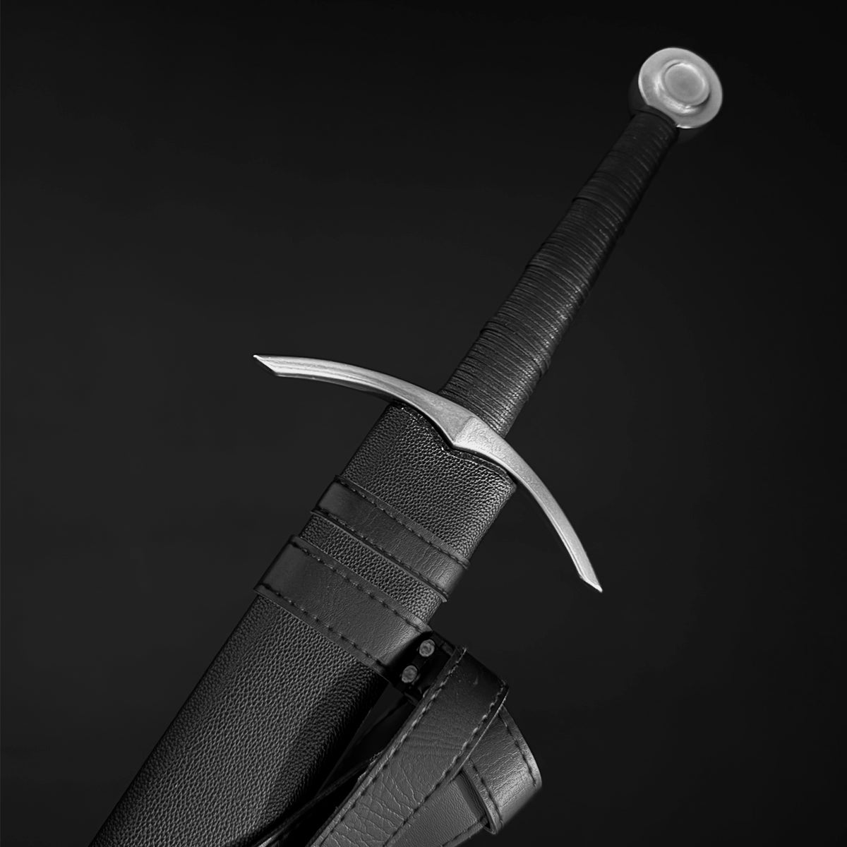 Hand Forged Medieval Sword w/ Leather Strips