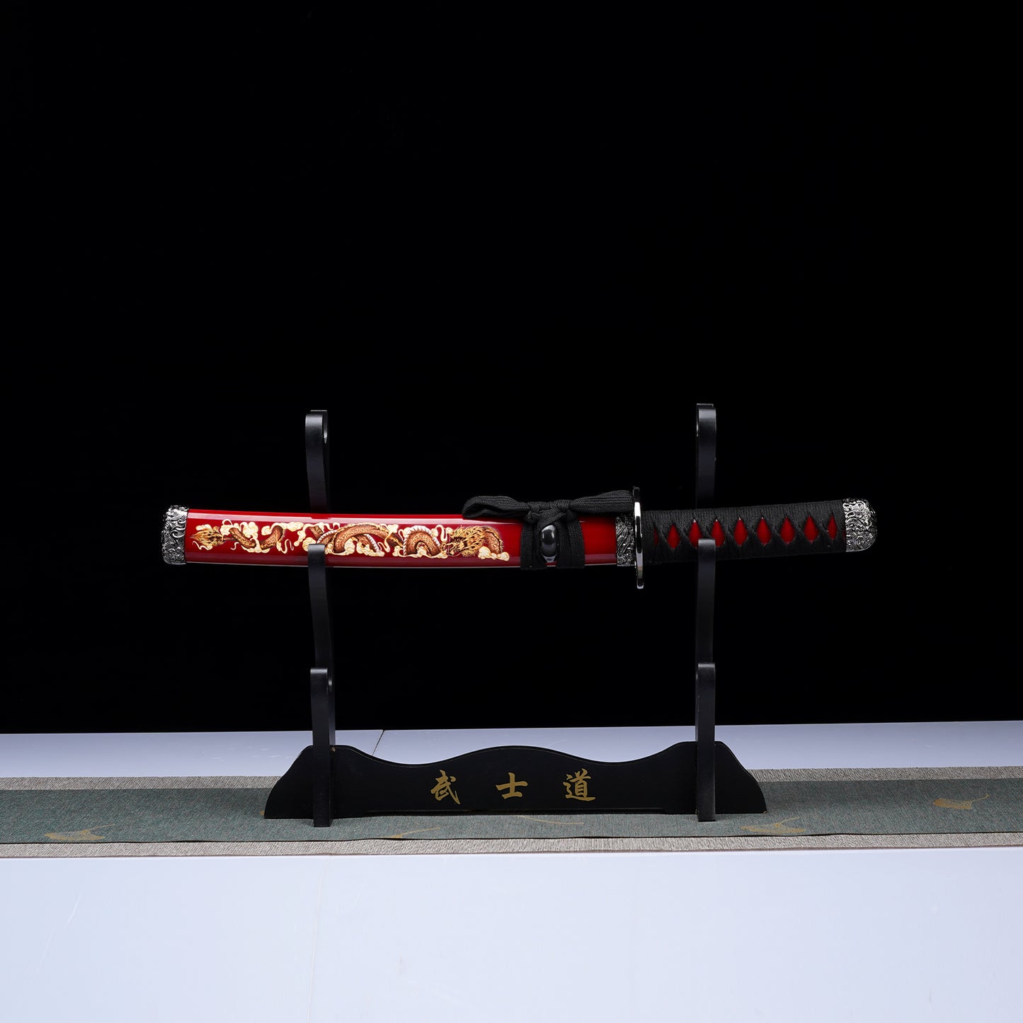 3Pcs Samurai sword Red set with Stand