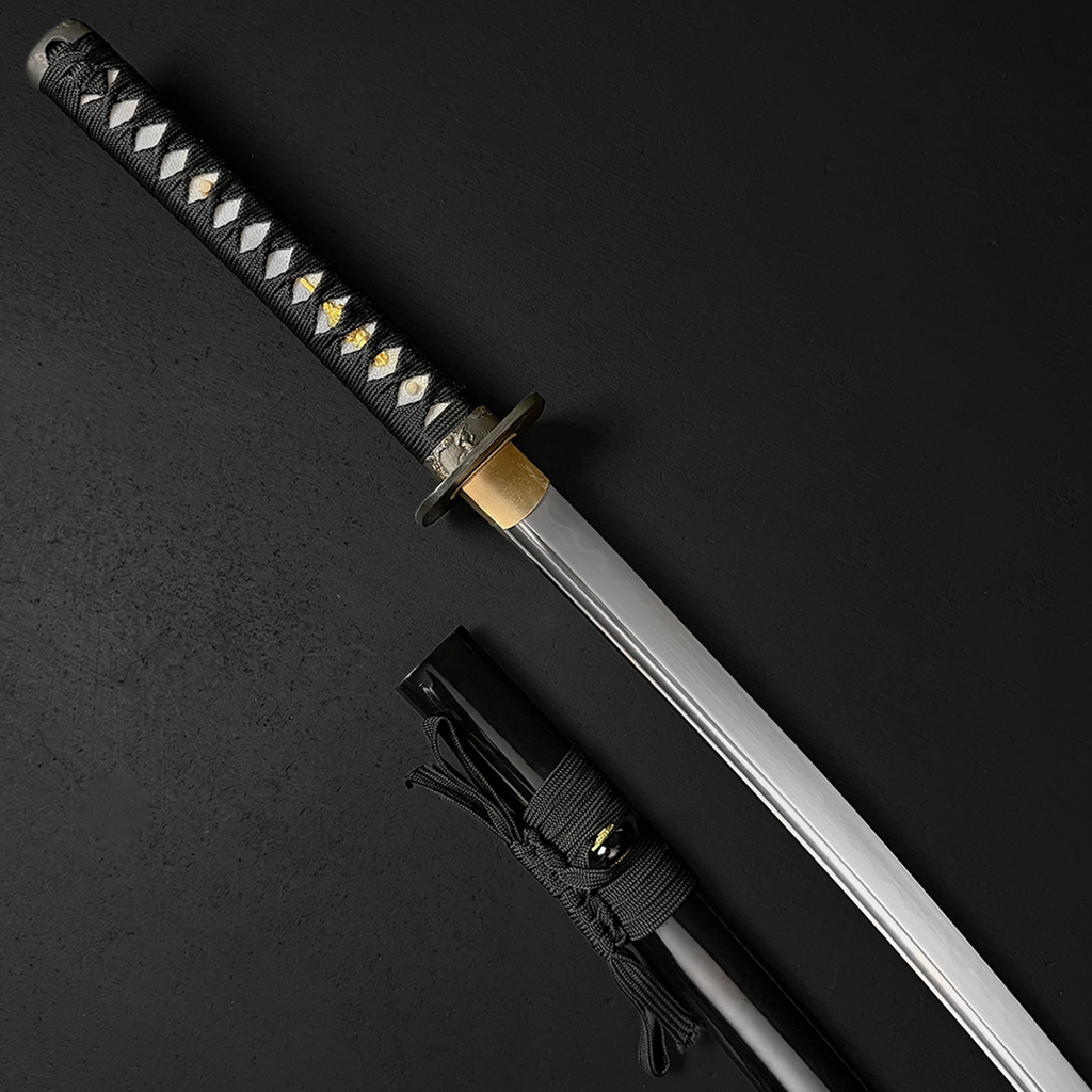 Japanese katana sword with black scabbard. | Pacific Solution.