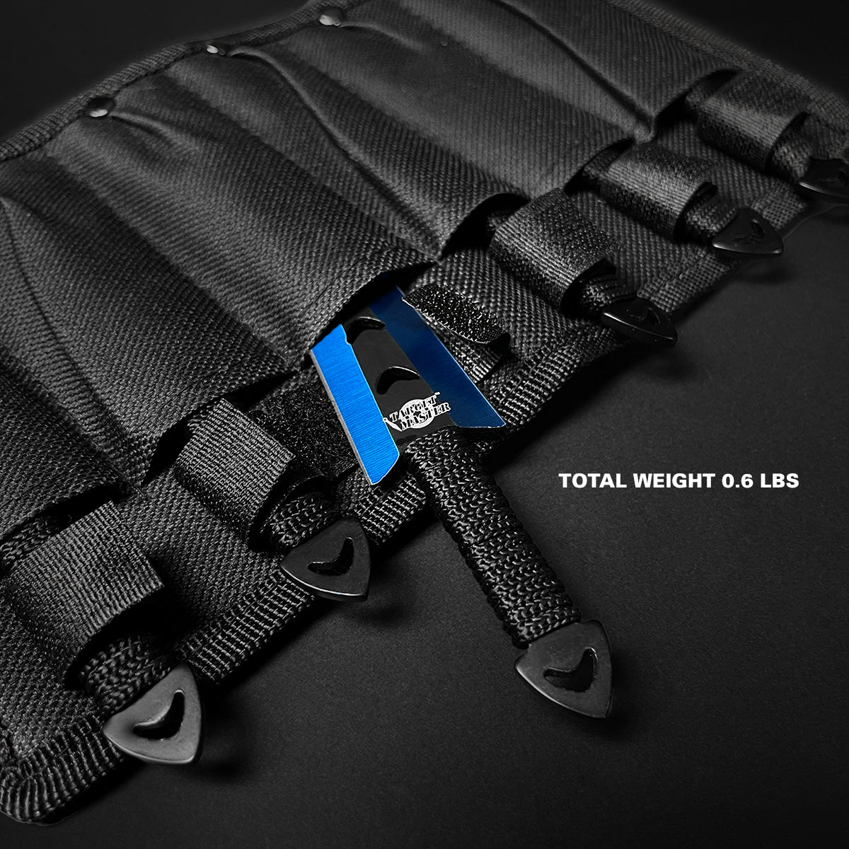 Target Master 6 PC 6" Overall Arrow Head Blue Throwing Knife Set