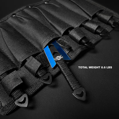 Target Master 6 PC 6" Overall Arrow Head Blue Throwing Knife Set
