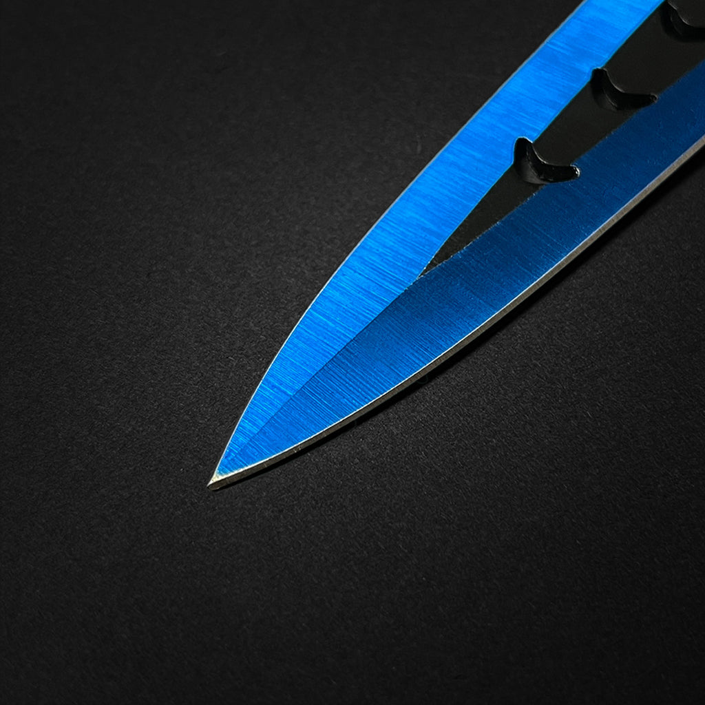 Target Master 6 PC 6" Overall Arrow Head Blue Throwing Knife Set