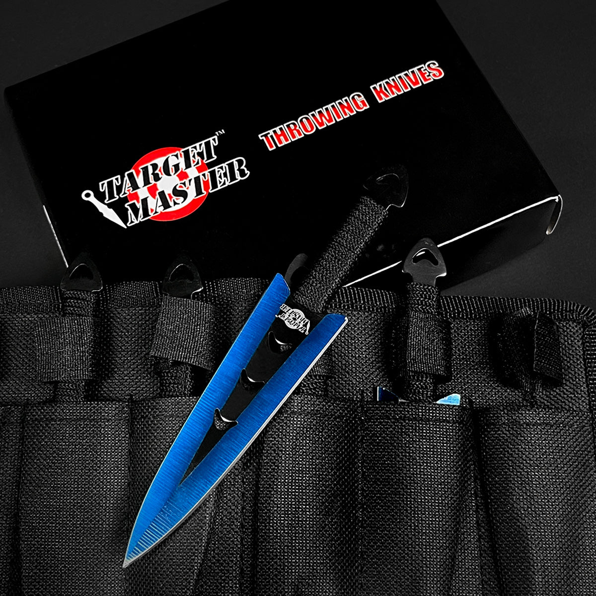 Target Master 6 PC 6" Overall Arrow Head Blue Throwing Knife Set