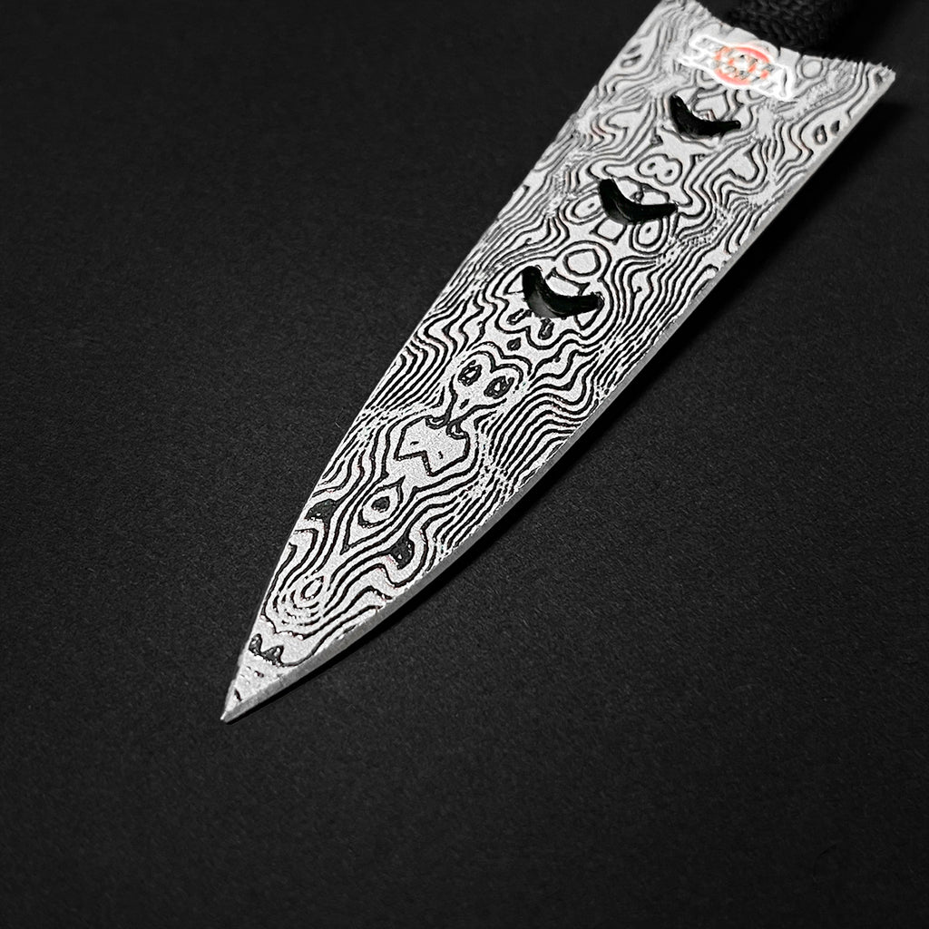 Target Master 6 PC 6" Overall Arrow Head Damascus Throwing Knife Set