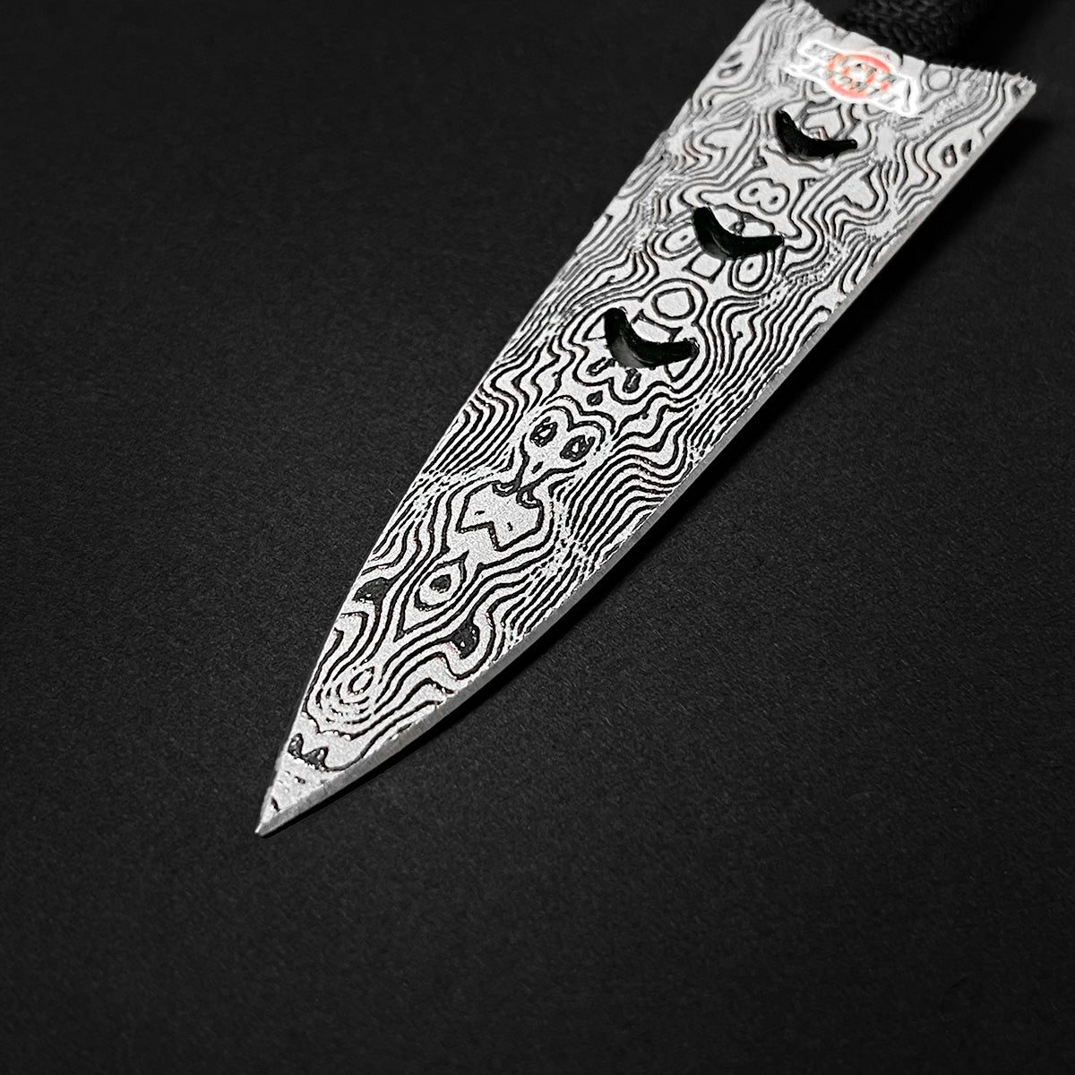Target Master 6 PC 6" Overall Arrow Head Damascus Throwing Knife Set