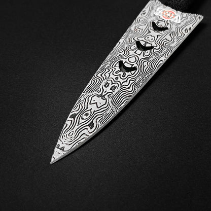 Target Master 6 PC 6" Overall Arrow Head Damascus Throwing Knife Set