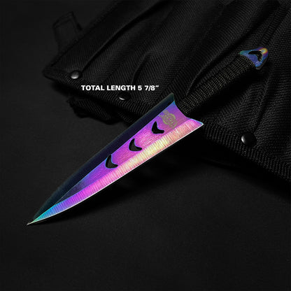 Target Master 6 PC 6" Overall Arrow Head Rainbow Throwing Knife Set